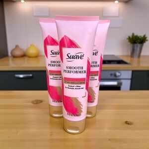3 NEW Suave Smooth Performer Anti-Frizz Cream Control Shine 4 fl oz each Tube